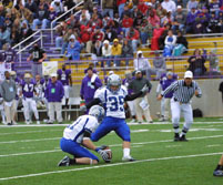 Rhys Barnhart, kicking a PAT earlier in the game, kicked the game winning FG for USF